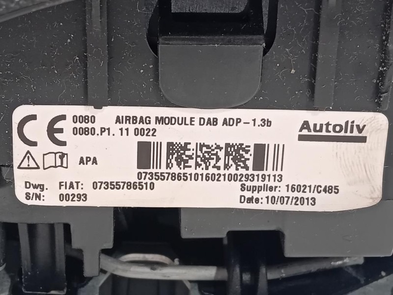 Air-bag Guidatore 07355786510 Fiat 500L 2013