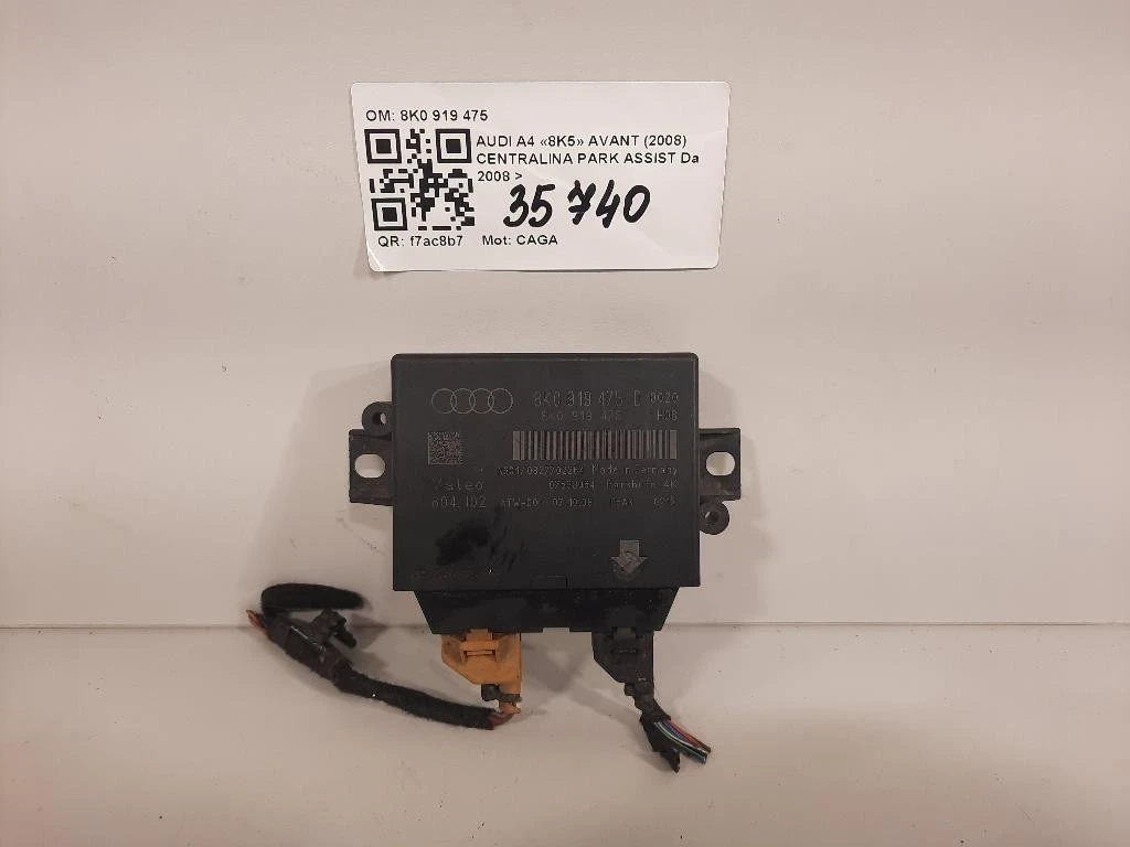 Centralina PARK Assist 8K0 919 475 Audi A4 8K5 Avant 2008