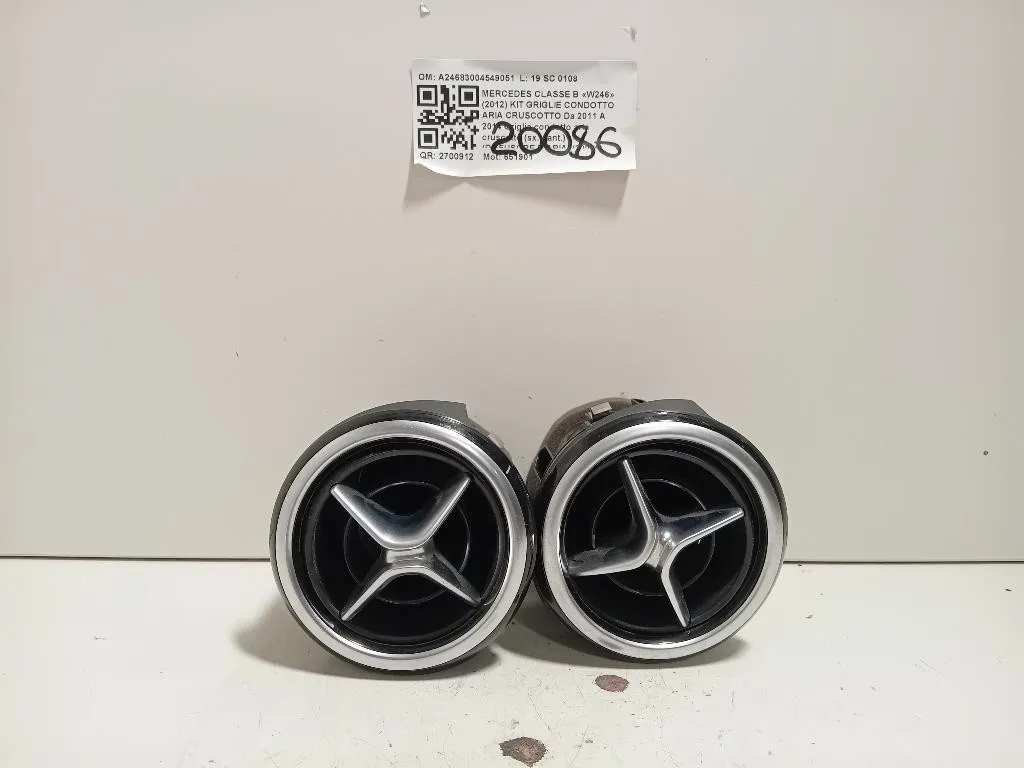 Griglia Condotto ARIA Cruscotto ANT SX A24683004549051 Mercedes Classe B W246 2012