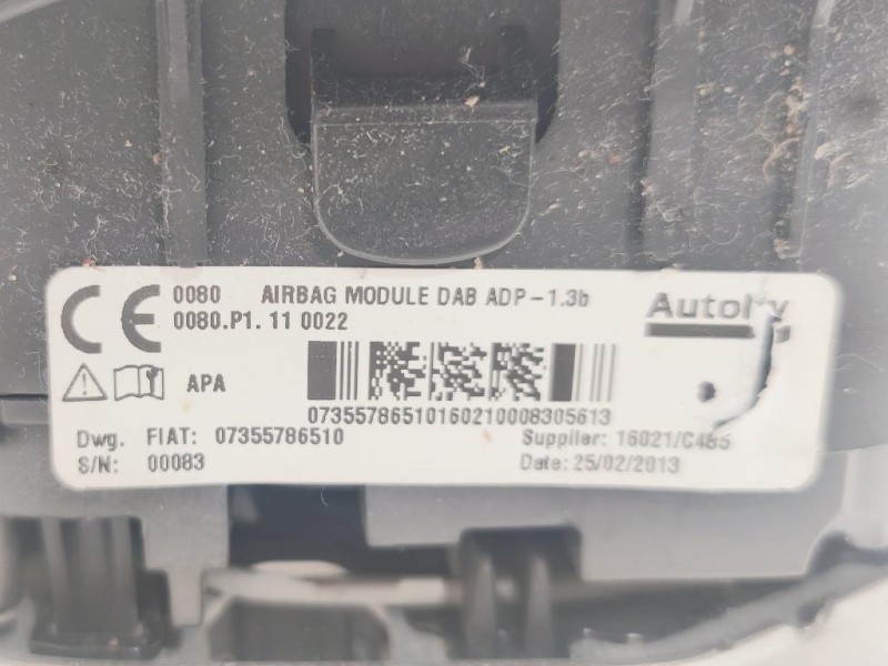Air-bag Guidatore 07355786510 Fiat 500L 2013