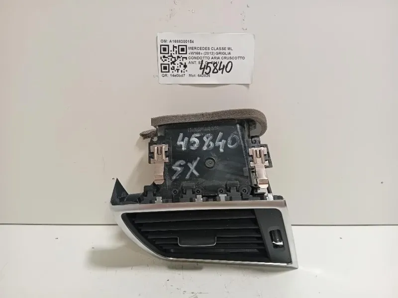 Griglia Condotto ARIA Cruscotto ANT SX A1668300154 Mercedes Classe ML W166 2012