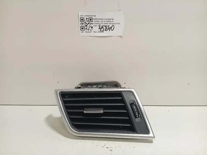 Griglia Condotto ARIA Cruscotto ANT SX A1668300154 Mercedes Classe ML W166 2012