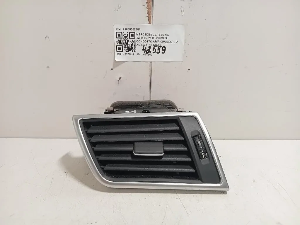 Griglia Condotto ARIA Cruscotto ANT SX A1668300154 Mercedes Classe ML W166 2012