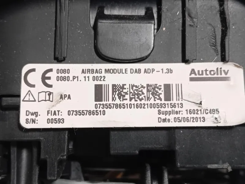 Air-bag Guidatore 07355786510 Fiat 500L 2013