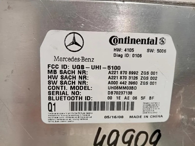 Antenna Bluetooth A2218708992 Mercedes Classe S W221 2006