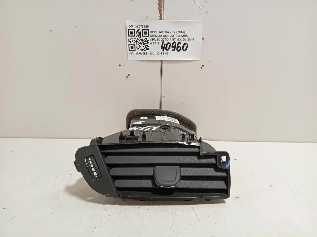 Griglia Condotto ARIA Cruscotto ANT SX 39079555 Opel Astra K 2016