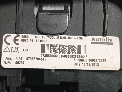 Air-bag Guidatore 735612116 Fiat 500L 2013