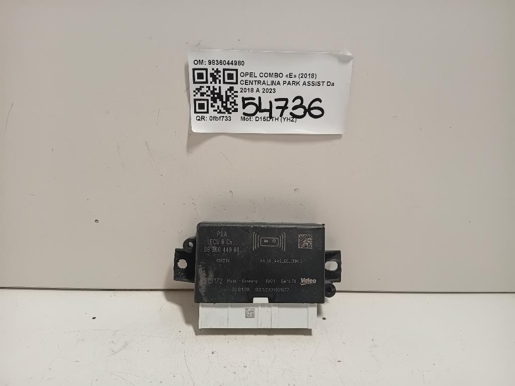 Centralina PARK Assist 9836044980 Opel Combo E 2018