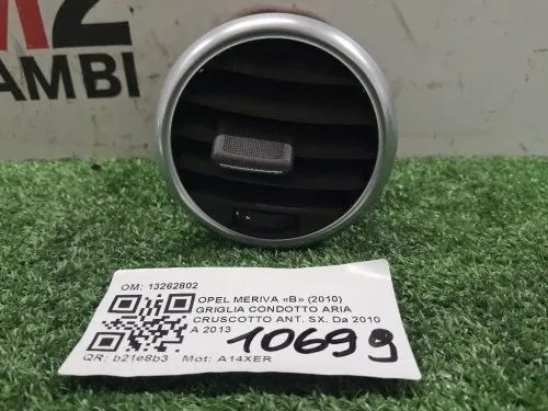 Griglia Condotto ARIA Cruscotto ANT SX 13262802 Opel Meriva B 2010