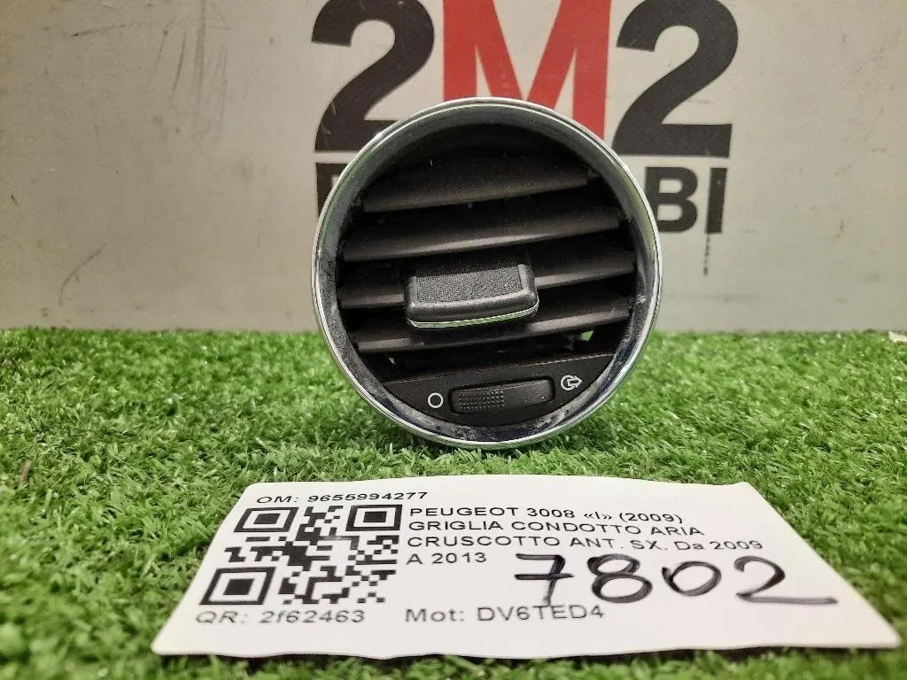 Griglia Condotto ARIA Cruscotto ANT SX 9655994277 Peugeot 3008 I 2009