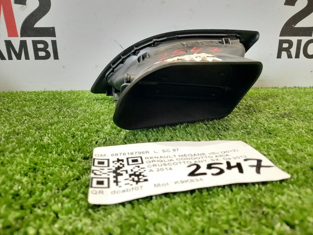 Griglia Condotto ARIA Cruscotto ANT SX 687618796R Renault Mégane III 2012