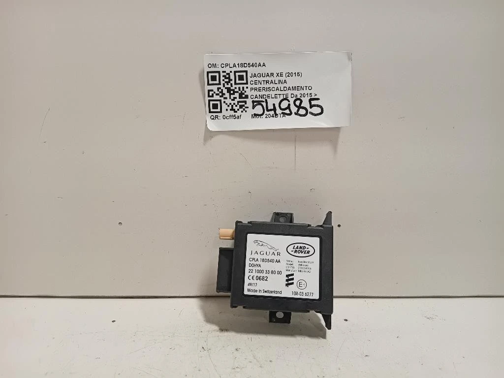 Centralina Preriscaldamento Candelette CPLA18D540AA Jaguar XE 2015
