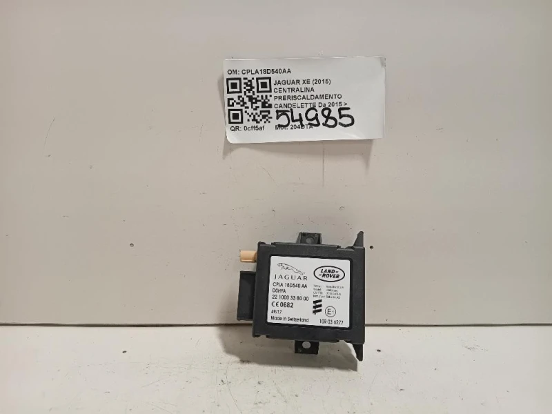 Centralina Preriscaldamento Candelette CPLA18D540AA Jaguar XE 2015