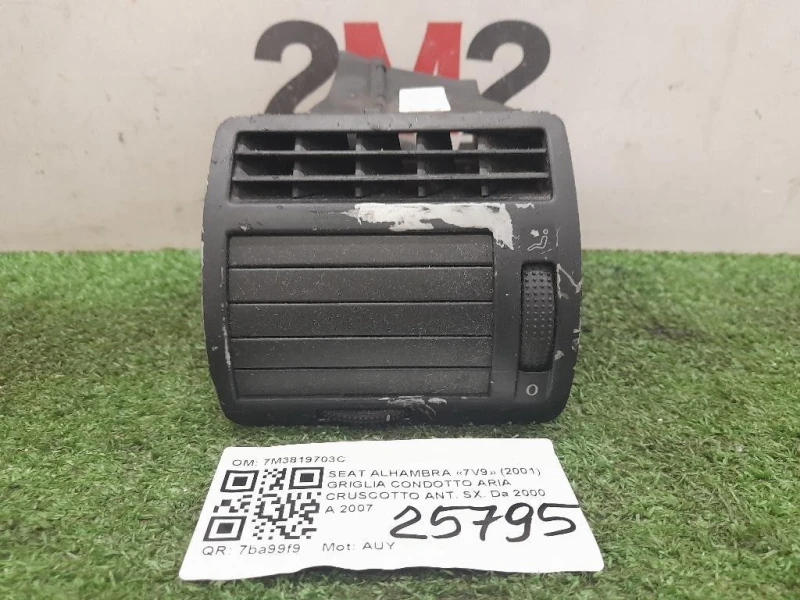 Griglia Condotto ARIA Cruscotto ANT SX 7M3819703C Seat Alhambra 7V9 2001