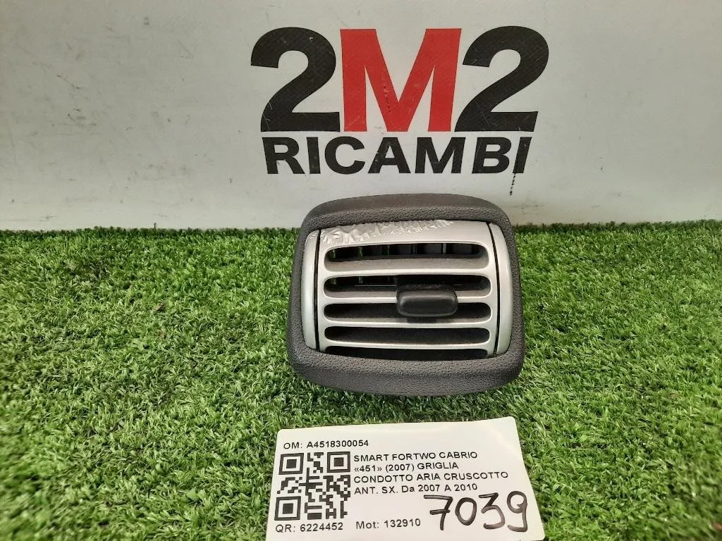 Griglia Condotto ARIA Cruscotto ANT SX A4518300054 Smart Fortwo Cabrio 451 2007
