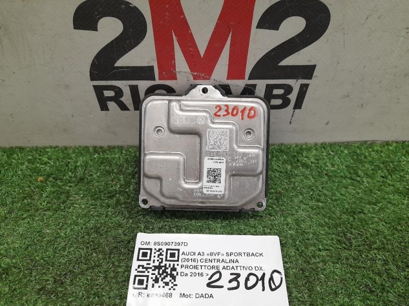 Centralina Proiettore Adattivo DX 8S0907397D Audi A3 8VF Sportback 2016