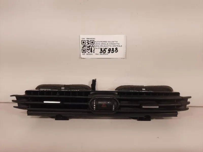 Griglia Condotto ARIA Cruscotto Centrale 1560883810 Alfa Romeo Giulietta 2010