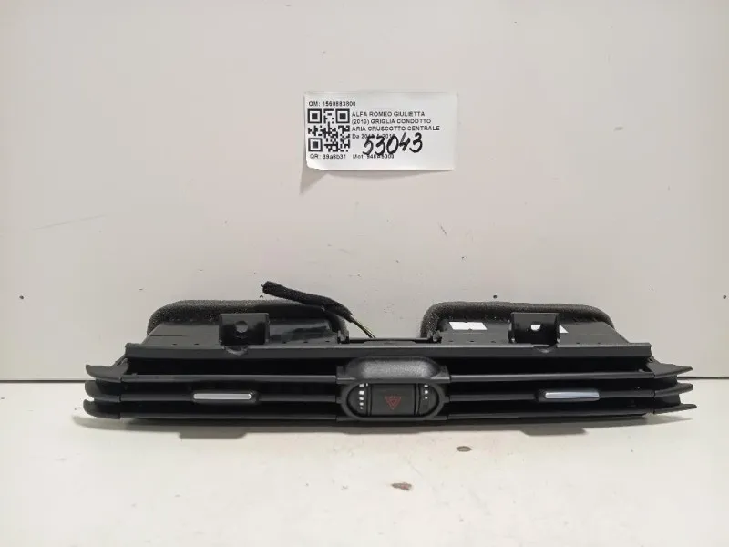 Griglia Condotto ARIA Cruscotto Centrale 1560883800 Alfa Romeo Giulietta 2013