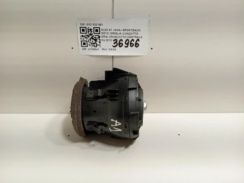Griglia Condotto ARIA Cruscotto Centrale 8X2820951 Audi A1 8XA Sportback 2012