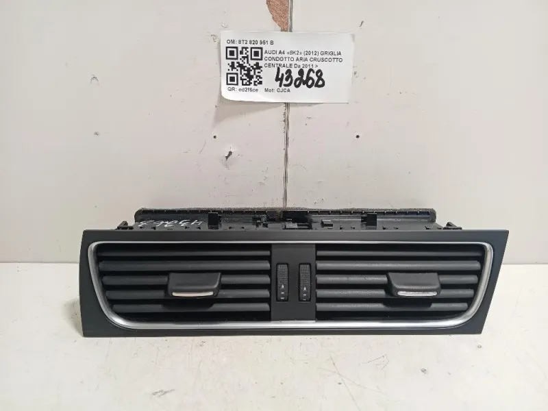 Griglia Condotto ARIA Cruscotto Centrale 8T2 820 951 B Audi A4 8K2 2012