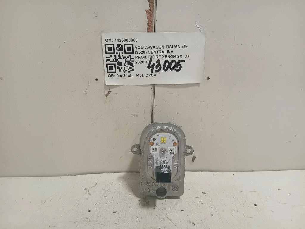 Centralina Proiettore Xenon SX 1420000863 Volkswagen Tiguan II 2020