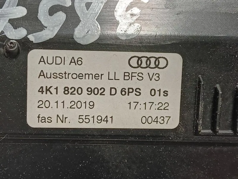 Griglia Condotto ARIA Cruscotto Centrale 4K1 820 902 D Audi A6 4a5c8 Avant 2018