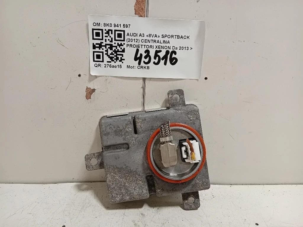 Centralina Proiettori Xenon 8K0 941 597 Audi A3 8VA Sportback 2012