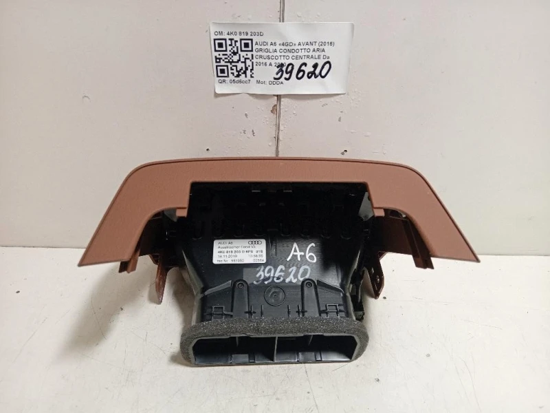 Griglia Condotto ARIA Cruscotto Centrale 4K0 819 203D Audi A6 4GD Avant 2016