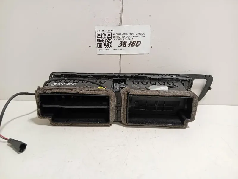 Griglia Condotto ARIA Cruscotto Centrale 8R1820951LLBFS Audi Q5 8RB 2012