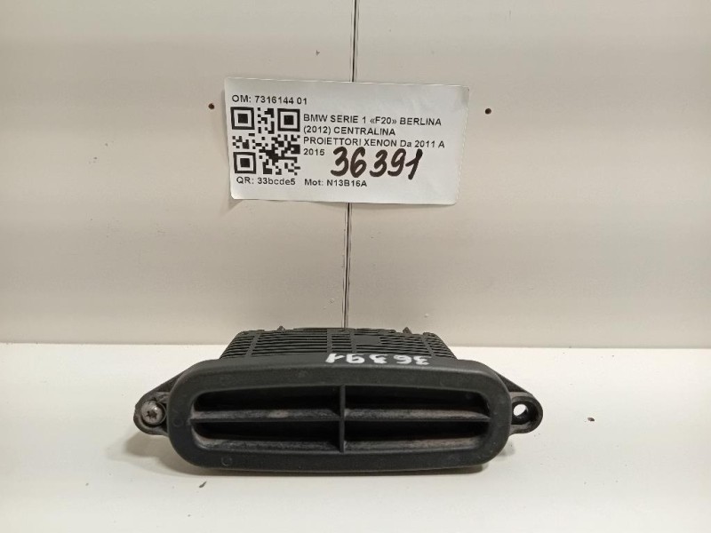 Centralina Proiettori Xenon 7316144 01 Bmw Serie 1 F20 Berlina 2012