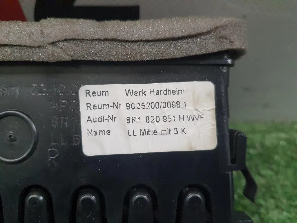 Griglia Condotto ARIA Cruscotto Centrale 8R1820951HWVF Audi Q5 8RB 2012