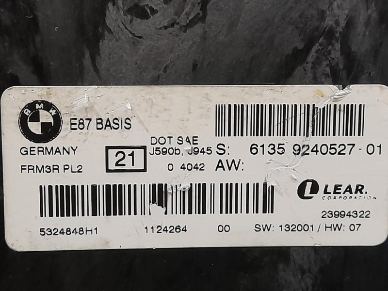 Centralina Proiettori Xenon 6135-9240527-01 Bmw Serie 3 E92 Coupe 2007