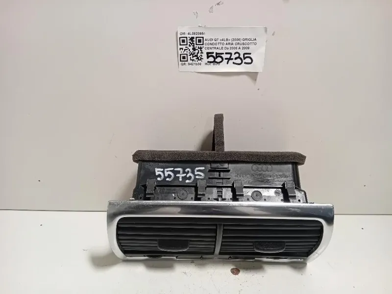 Griglia Condotto ARIA Cruscotto Centrale 4L0820951 Audi Q7 4LB 2006