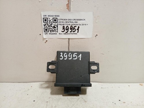 Centralina Proiettori Xenon 9824319080 Citroen DS3 Crossback 2018