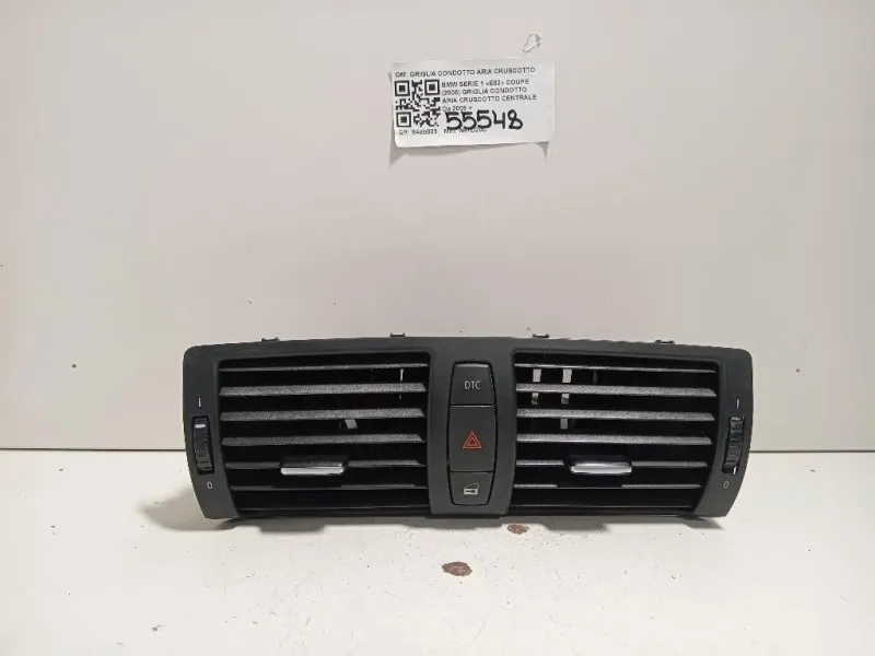 Griglia Condotto ARIA Cruscotto Centrale GRIGLIA CONDOTTO ARIA CRUSCOTTO CENTRALE Bmw Serie 1 E82 Coupe 2005