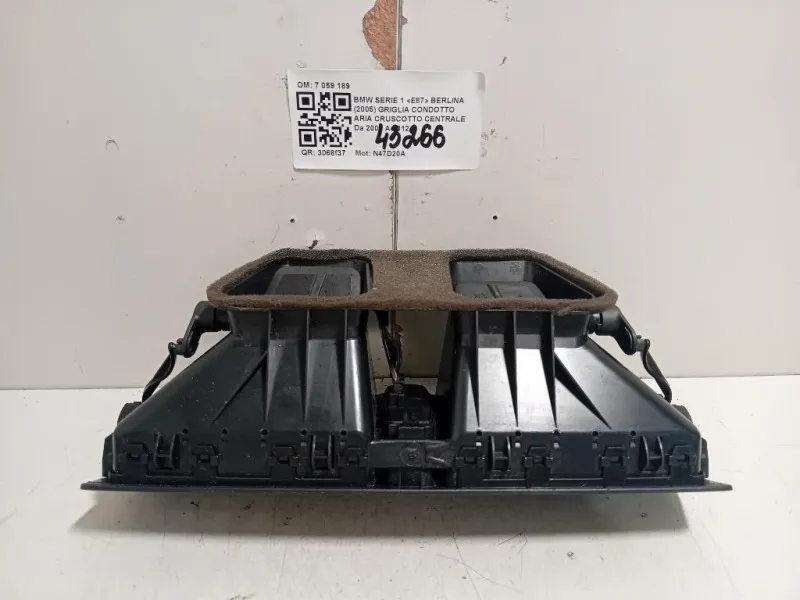 Griglia Condotto ARIA Cruscotto Centrale 7059189 Bmw Serie 1 E87 Berlina 2005