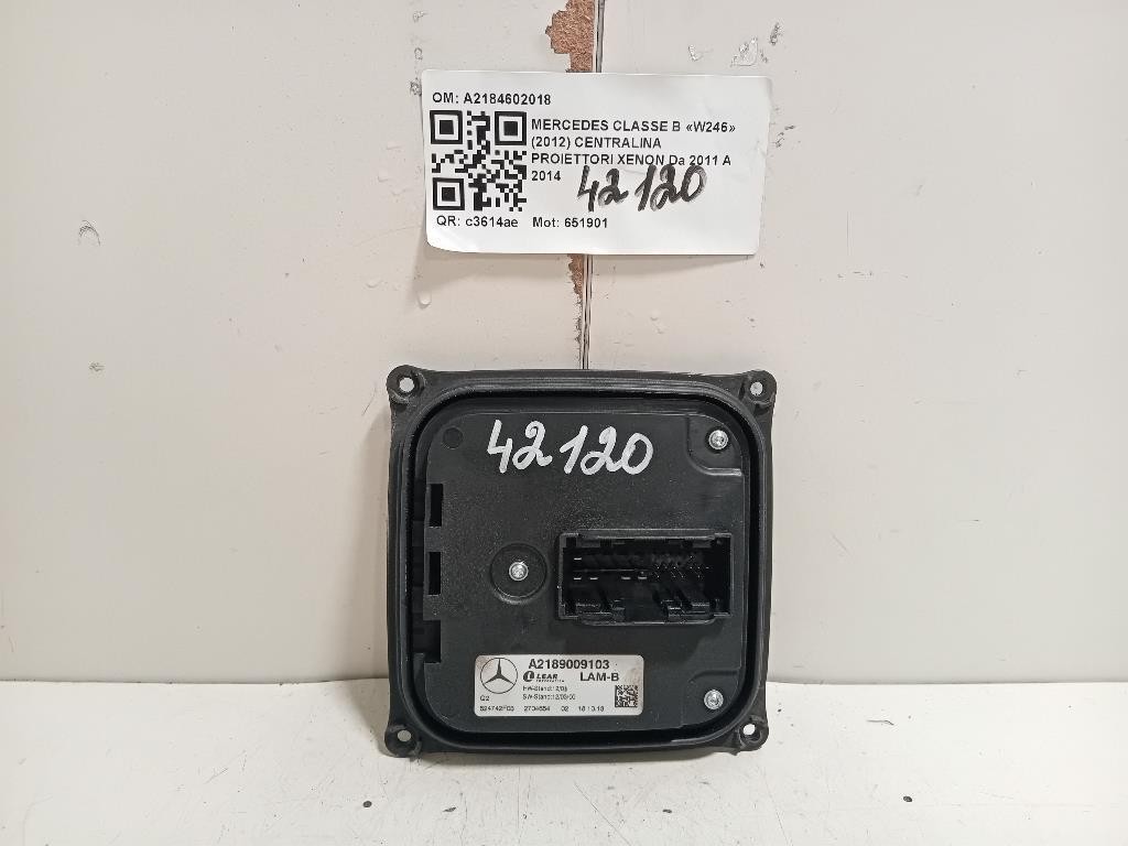 Centralina Proiettori Xenon A2184602018 Mercedes Classe B W246 2012