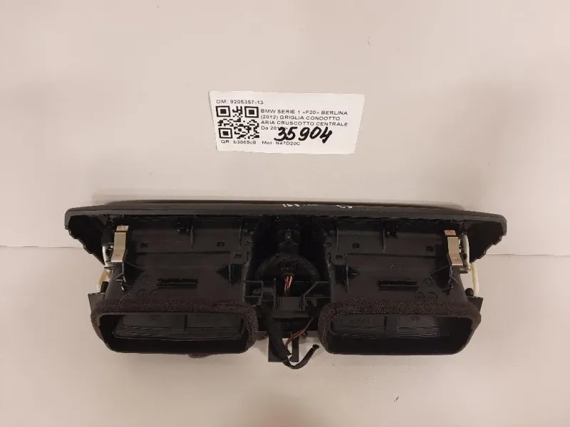 Griglia Condotto ARIA Cruscotto Centrale 9205357-13 Bmw Serie 1 F20 Berlina 2012