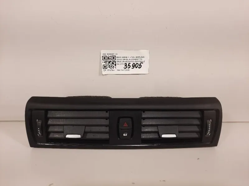 Griglia Condotto ARIA Cruscotto Centrale 9205357-13 Bmw Serie 1 F20 Berlina 2012