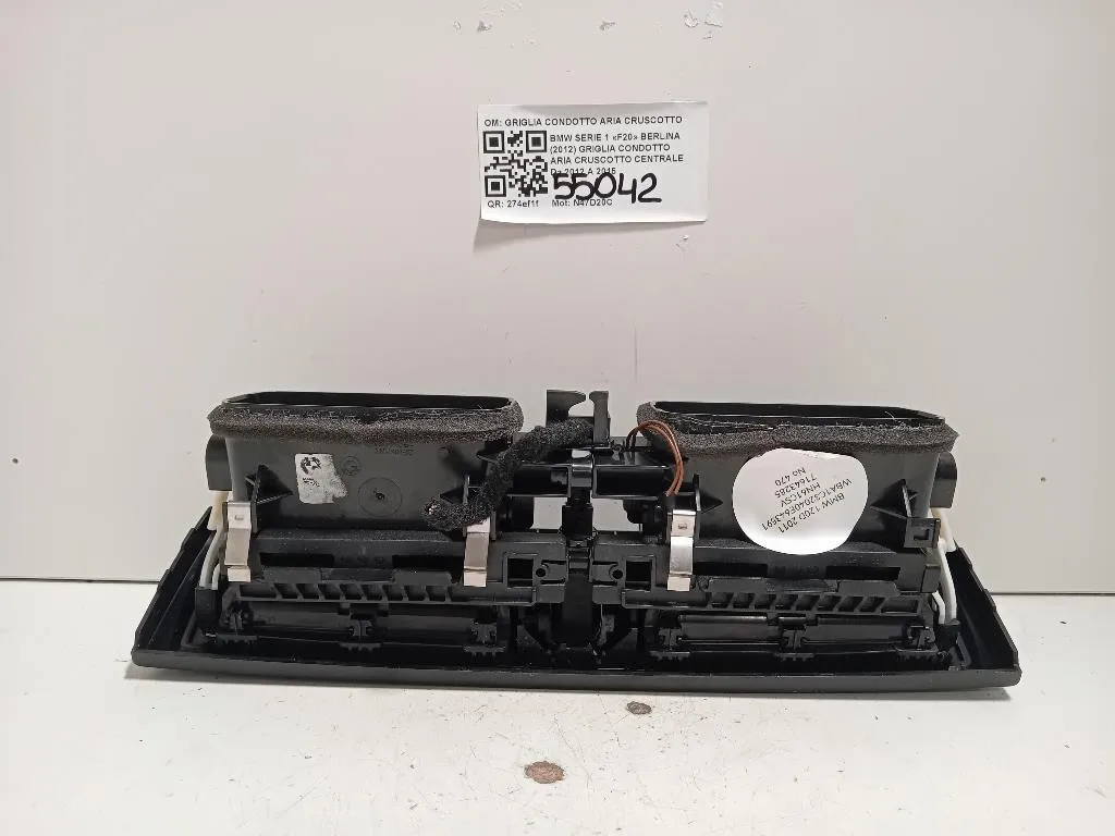 Griglia Condotto ARIA Cruscotto Centrale GRIGLIA CONDOTTO ARIA CRUSCOTTO CENTRALE Bmw Serie 1 F20 Berlina 2012
