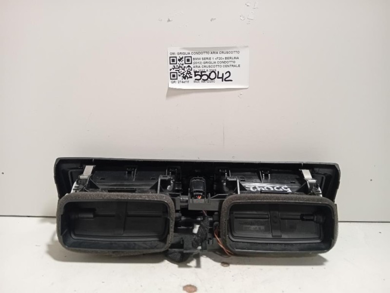 Griglia Condotto ARIA Cruscotto Centrale GRIGLIA CONDOTTO ARIA CRUSCOTTO CENTRALE Bmw Serie 1 F20 Berlina 2012