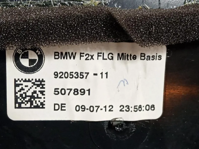 Griglia Condotto ARIA Cruscotto Centrale 9205357-11 Bmw Serie 1 F20 Berlina 2012