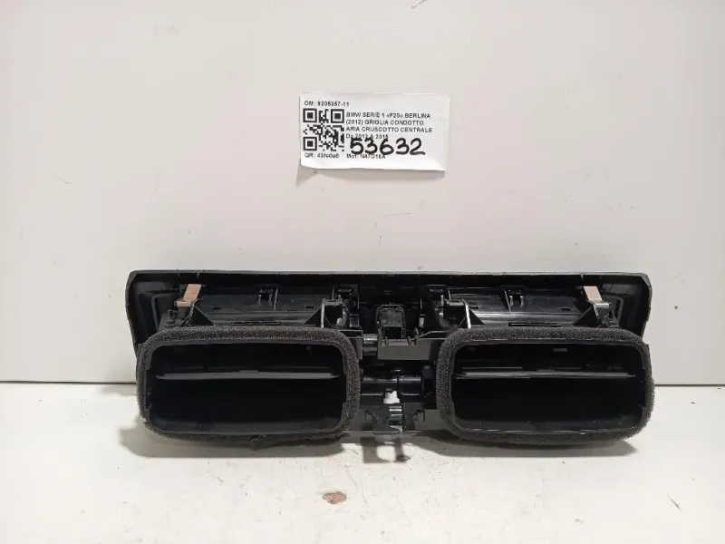 Griglia Condotto ARIA Cruscotto Centrale 9205357-11 Bmw Serie 1 F20 Berlina 2012