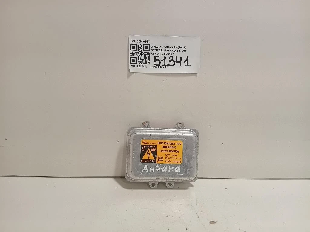 Centralina Proiettori Xenon 00040547 Opel Antara A 2011
