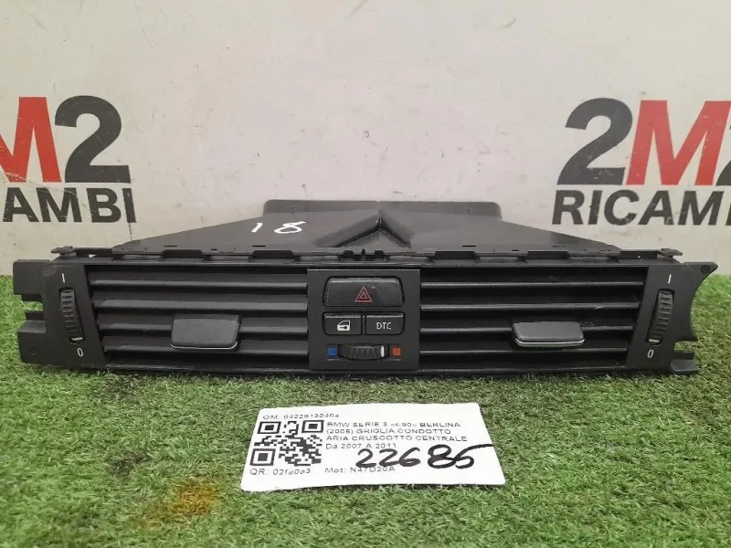 Griglia Condotto ARIA Cruscotto Centrale 64229130464 Bmw Serie 3 E90 Berlina 2005