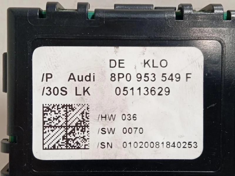 Centralina Regolazione Piantone Sterzo 8P0 953 549 F Audi A3 8PA Sportback 2008