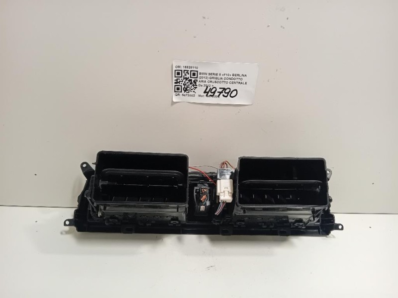 Griglia Condotto ARIA Cruscotto Centrale 16828110 Bmw Serie 5 F10 Berlina 2012