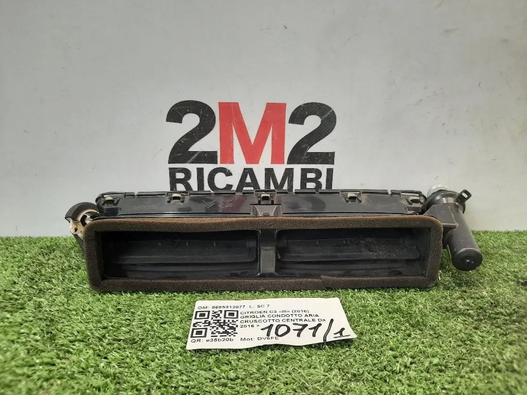 Griglia Condotto ARIA Cruscotto Centrale 9685312877 Citroen C3 III 2016