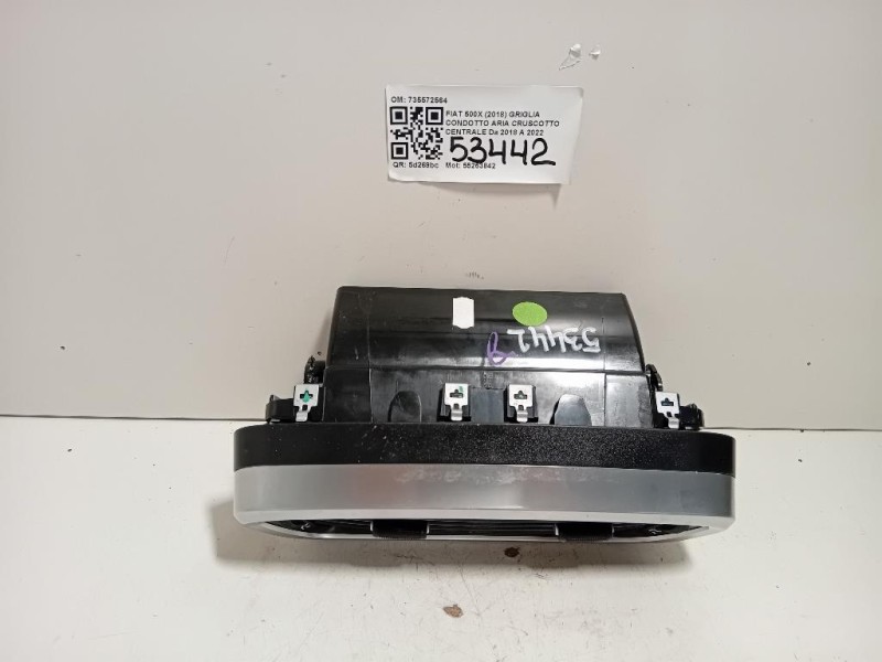 Griglia Condotto ARIA Cruscotto Centrale 735572564 Fiat 500X 2018