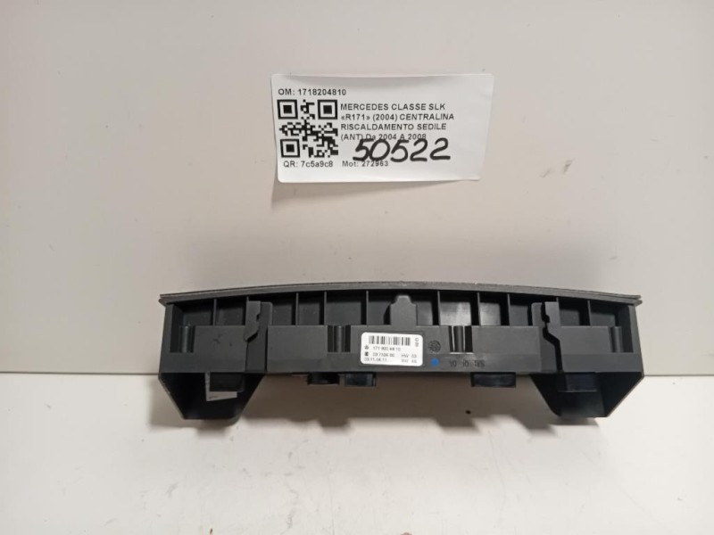 Centralina Riscaldamento Sedile ANT 1718204810 Mercedes Classe SLK R171 2004